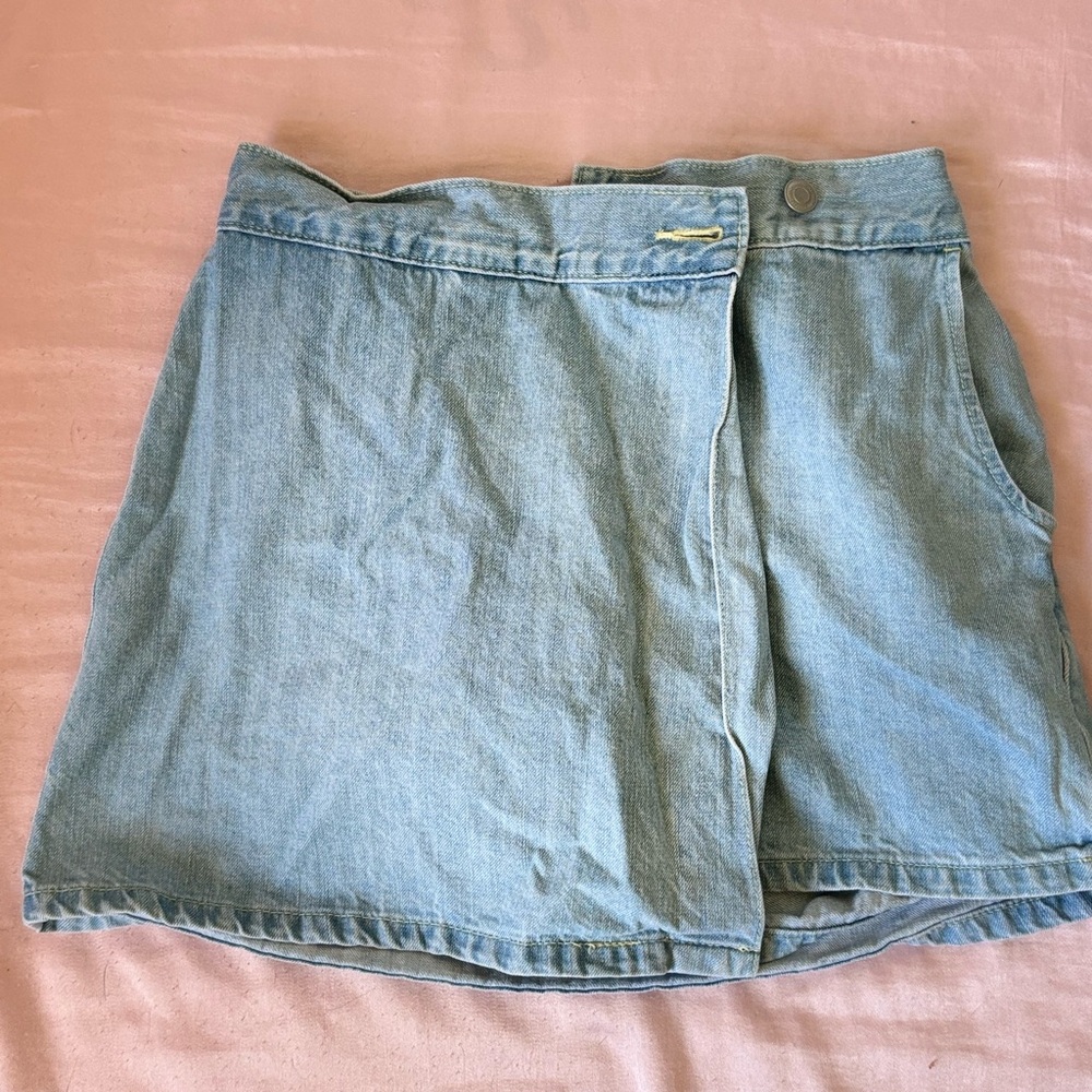 Light Blue Denim Skirt